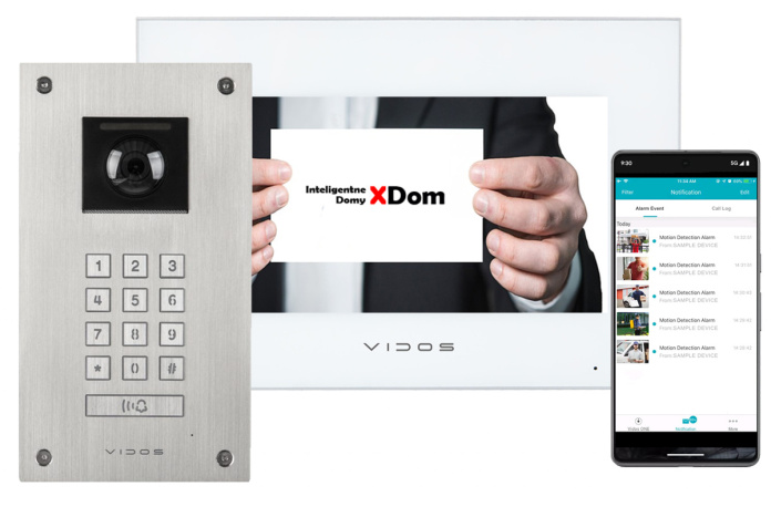 Wideodomofon Vidos stacja S14D z szyfratorem i dotykowym monitorem M10W-X